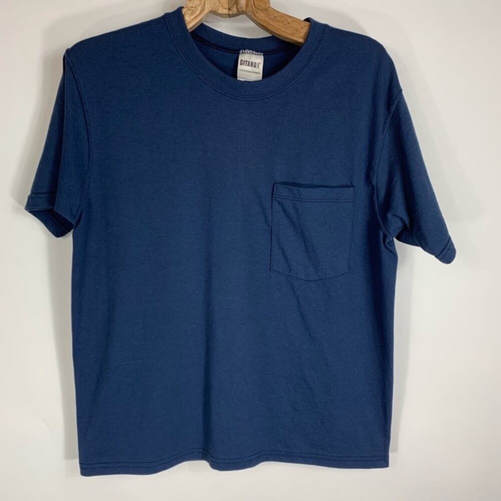 Gitano Navy Blue Pocket T Shirt Short Sleeve Medium